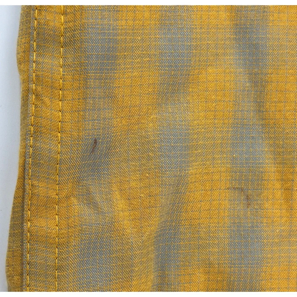 The North Face Short Sleeve Button Down Shirt Men's XXL Gold Plaid Hiking
